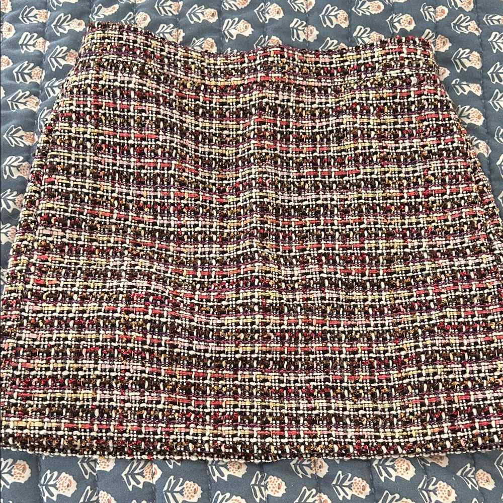 J. Crew Multicolor Tweed A-Line Skirt